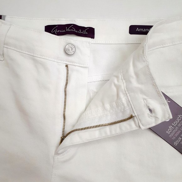 GLORIA VANDERBILT Amanda Classic Tapered Leg Jeans in Vintage White DGVB2692-VWT - Picture 10 of 16
